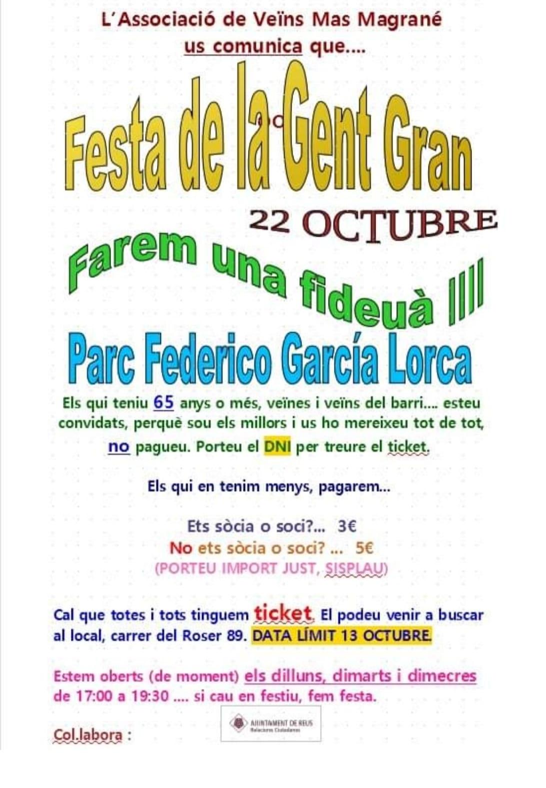 Festa de la Gent Gran al barri Mas Magrané