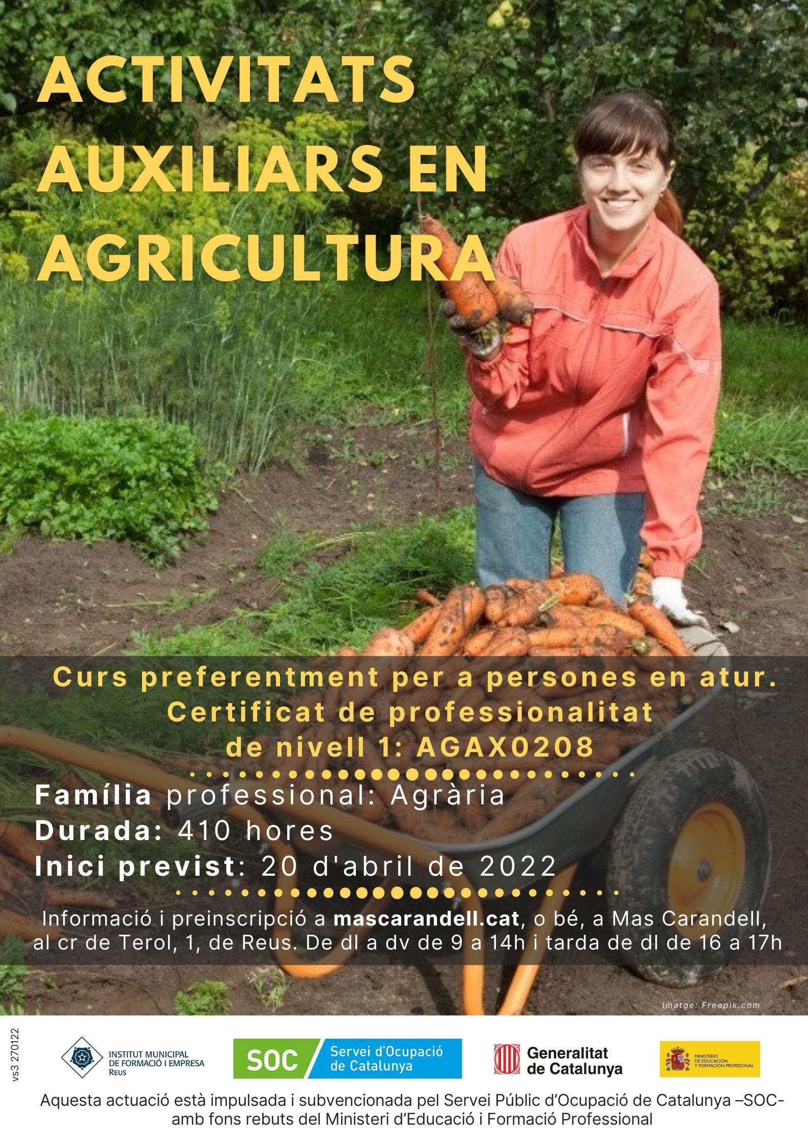 Sessió informativa del curs d'Activitats auxiliars en agricultura (AGAX0208)