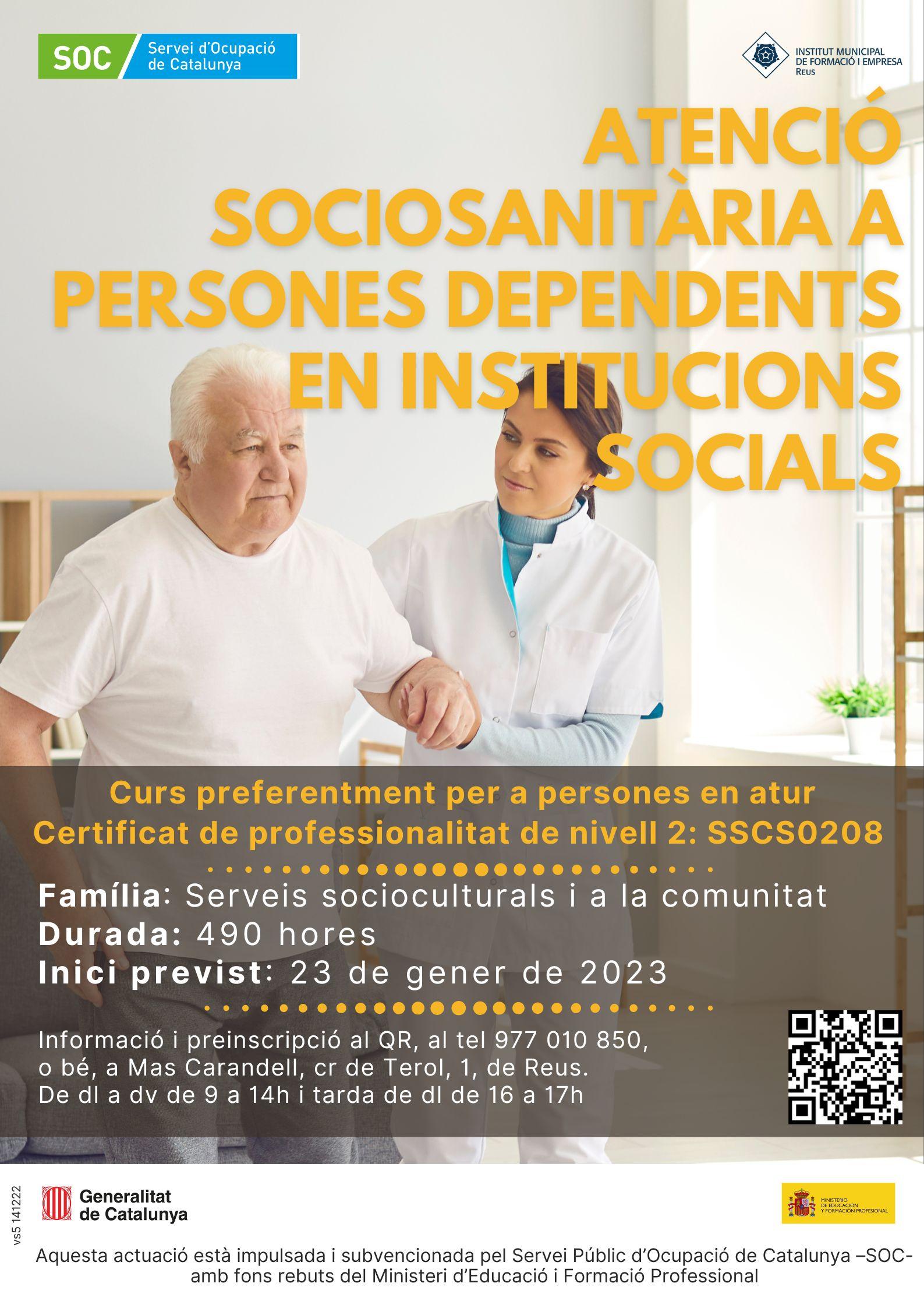 Sessió informativa del curs d'Atenció sociosanitària a persones dependents en institucions socials (SSCS0208)