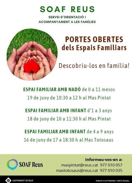 Portes obertes de l'«Espai familiar amb infant de 4 a 9 anys», Mas TotosausE