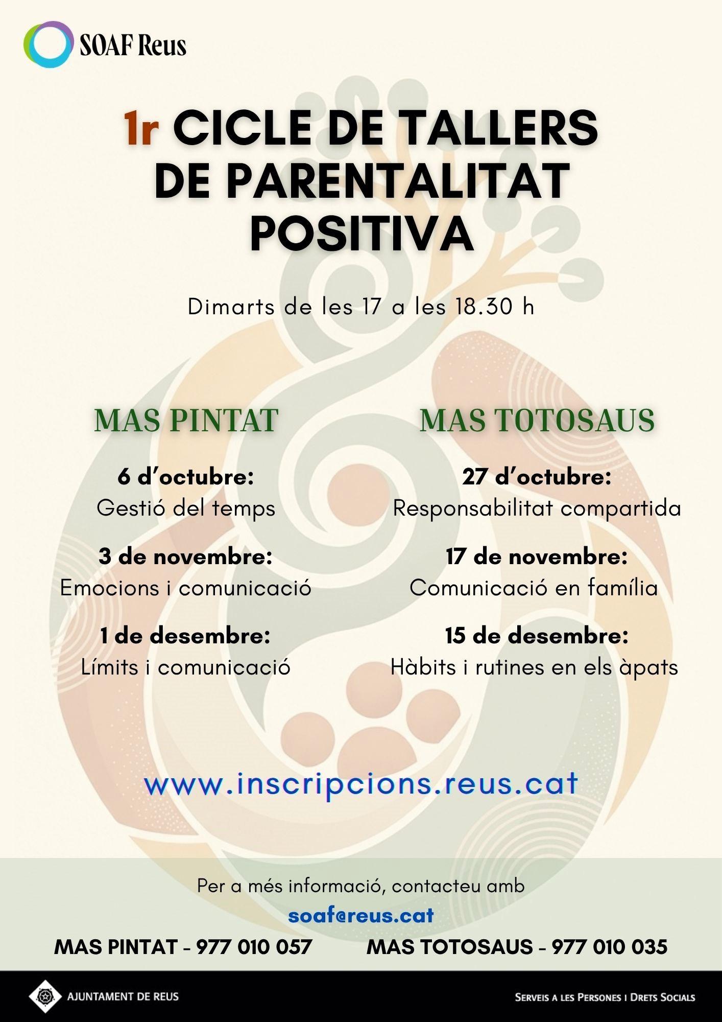 Primer cicle de tallers de parentalitat positiva 