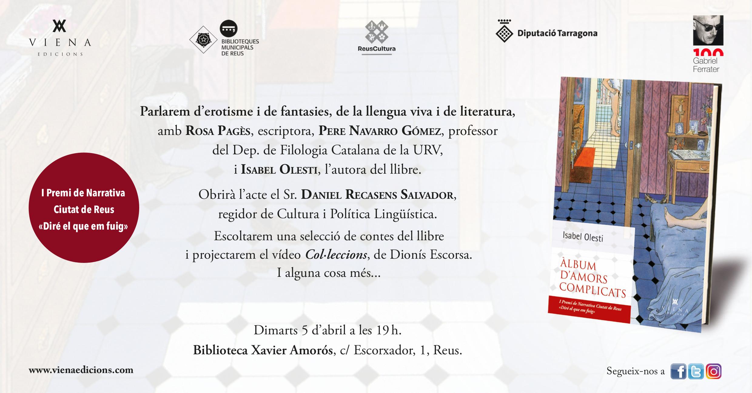 PRESENTACIÓ DEL LLIBRE Ets tu? àlbum d'amors complicats