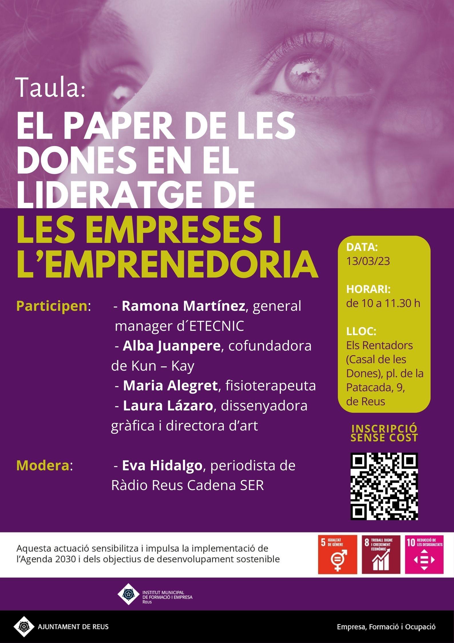 Taula rodona: El paper de les dones en el lideratge de les empreses i l'emprenedoria