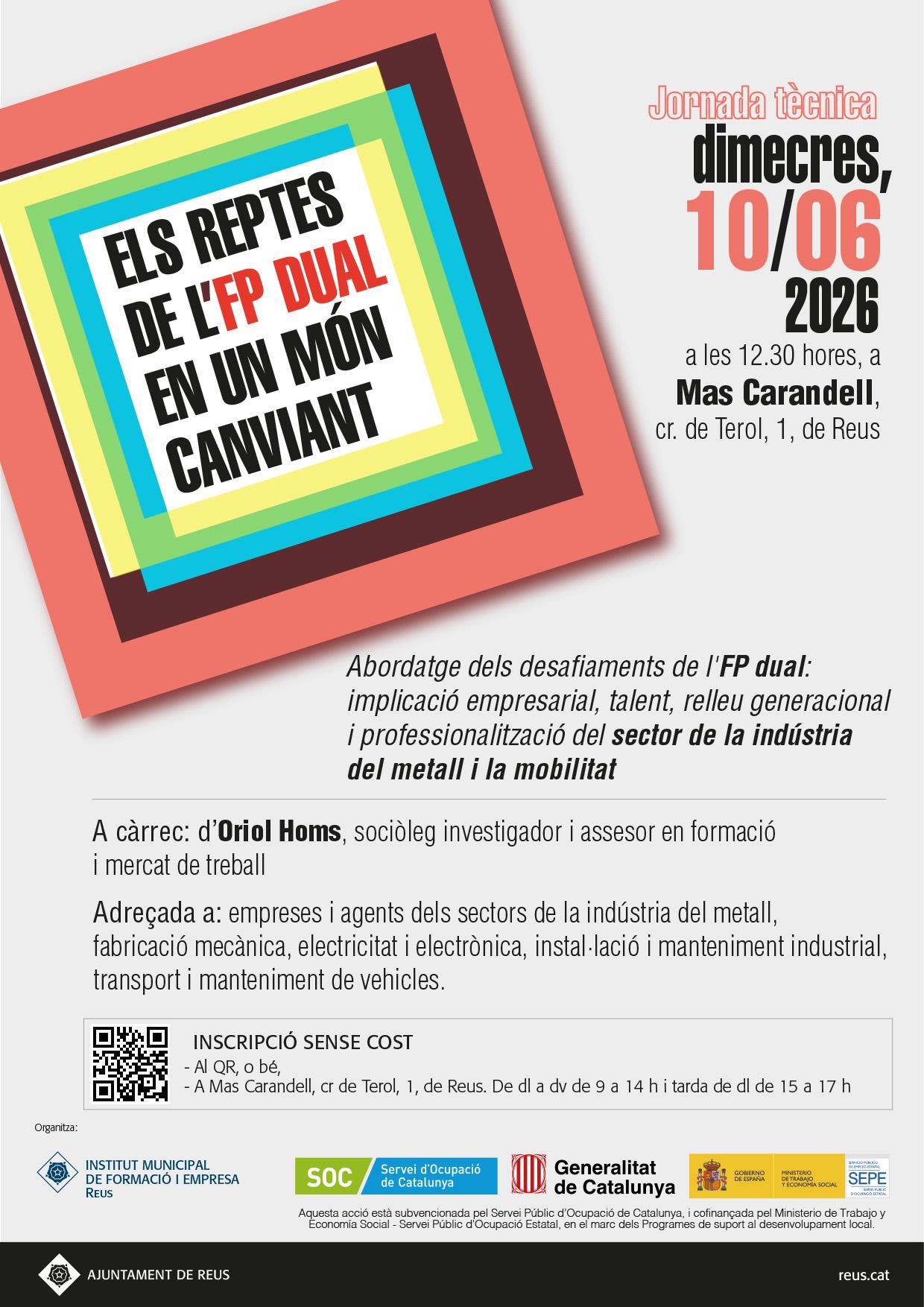 Jornada: El reptes de l'FP dual en un món canviant