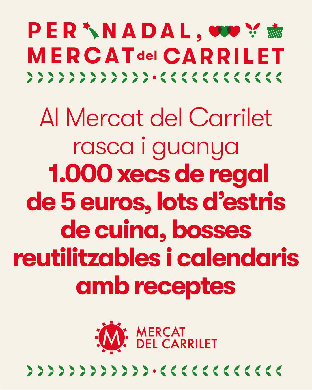 Sorteig final de la campanya de Nadal al Mercat del Carrilet