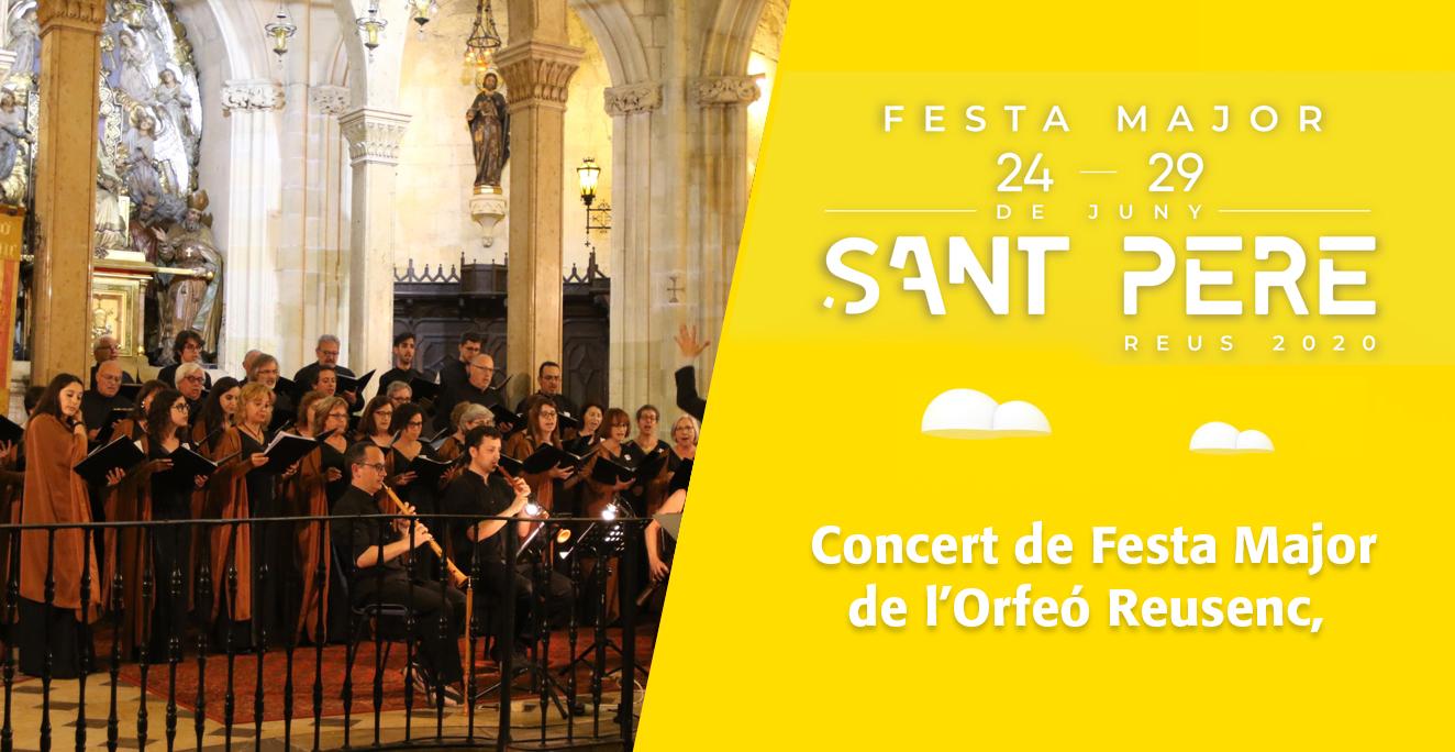 Sant Pere 2020: Tradicional concert de Festa Major de l’Orfeó Reusenc