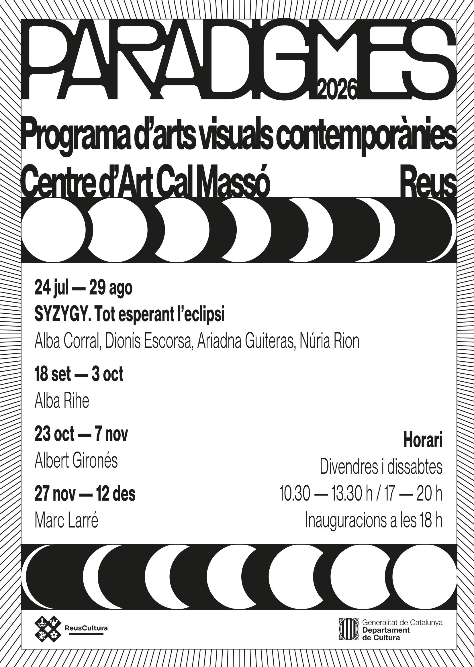 Paradigmes 2026, cicle d’arts visuals contemporànies a Cal Massó 