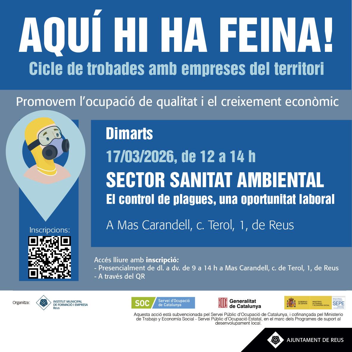 Aquí hi ha feina! Sector sanitat ambiental: el control de plagues, una oportunitat laboral