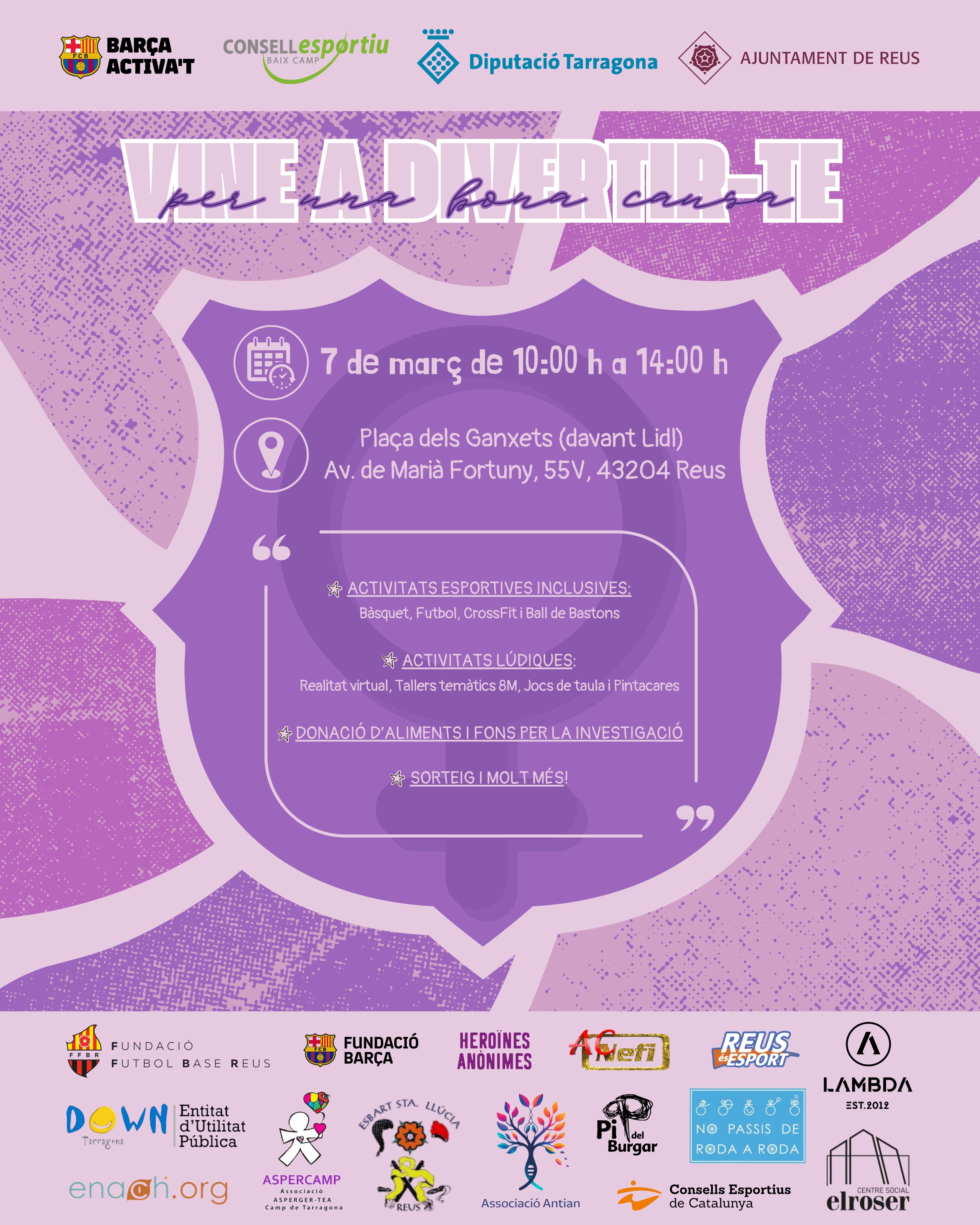 Vine a divertir-te per una bona causa 