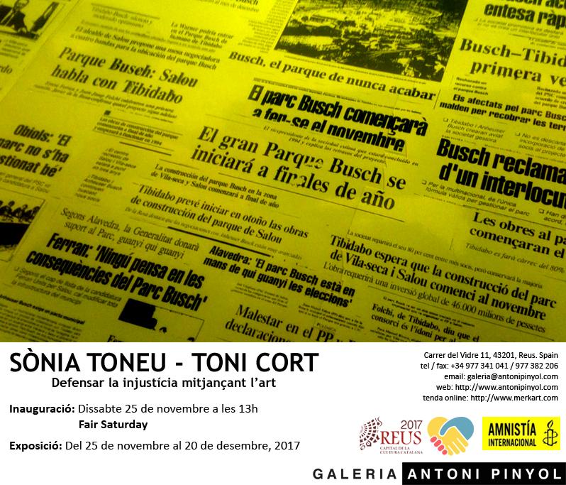 Toni Cort i Sònia Toneu: Defensar la injustícia mitjançant l'art.