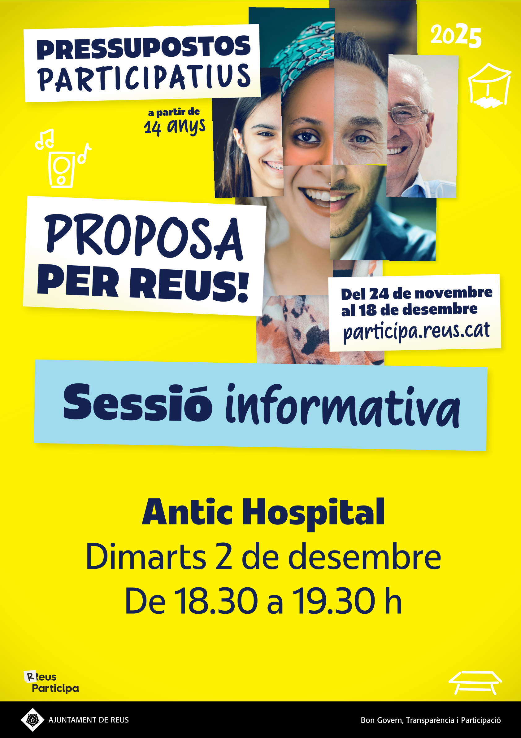 Sessió informativa dels Pressupostos Participatius 2025 a l'Antic Hospital E