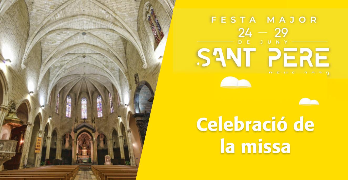 Sant Pere 2020: A la Prioral de Sant Pere, celebració de la missa. 