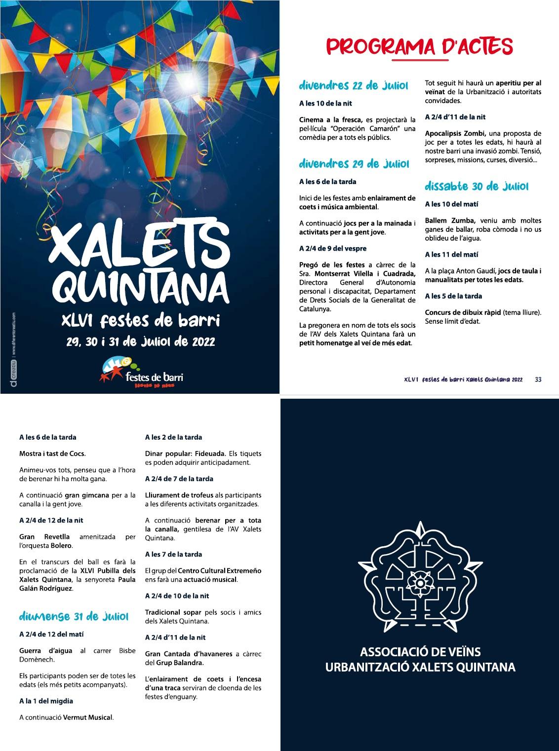 Festes del barri dels Xalets Quintana