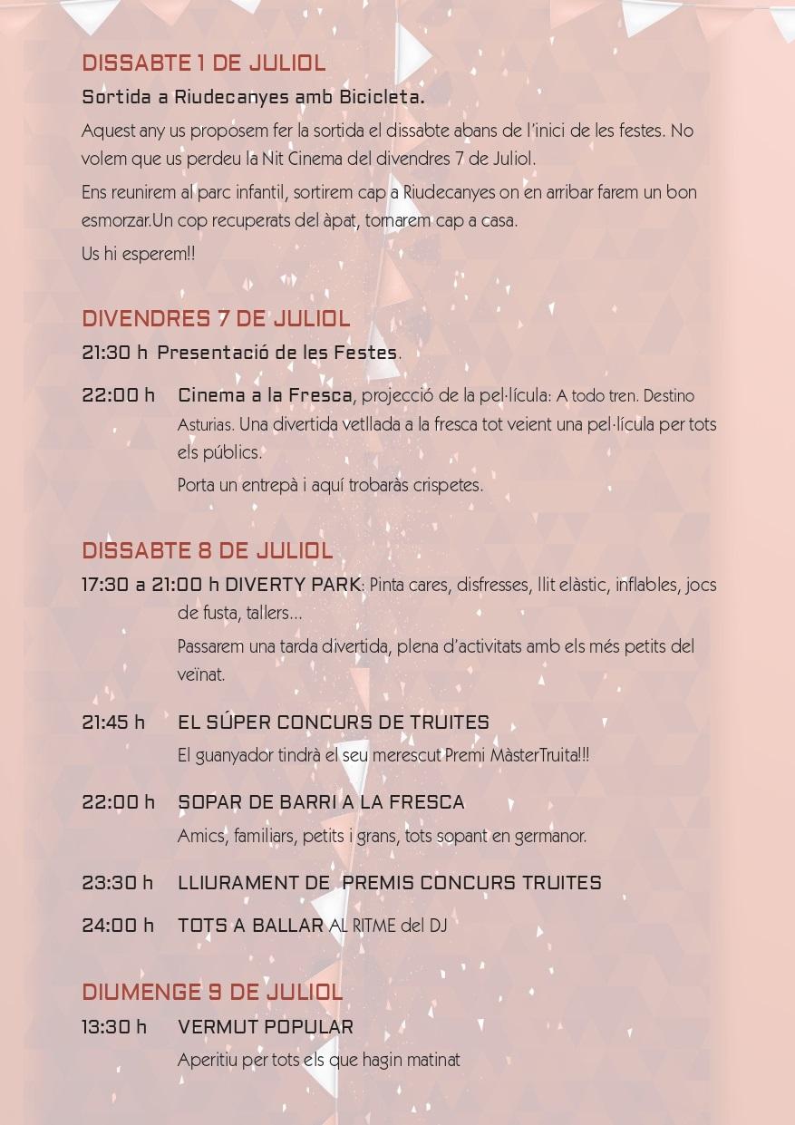 Festes de barri de la Urbanització Blancafort