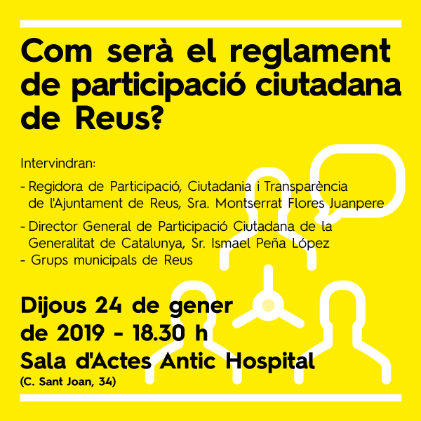 Com serà el reglament de participació ciutadana de Reus?