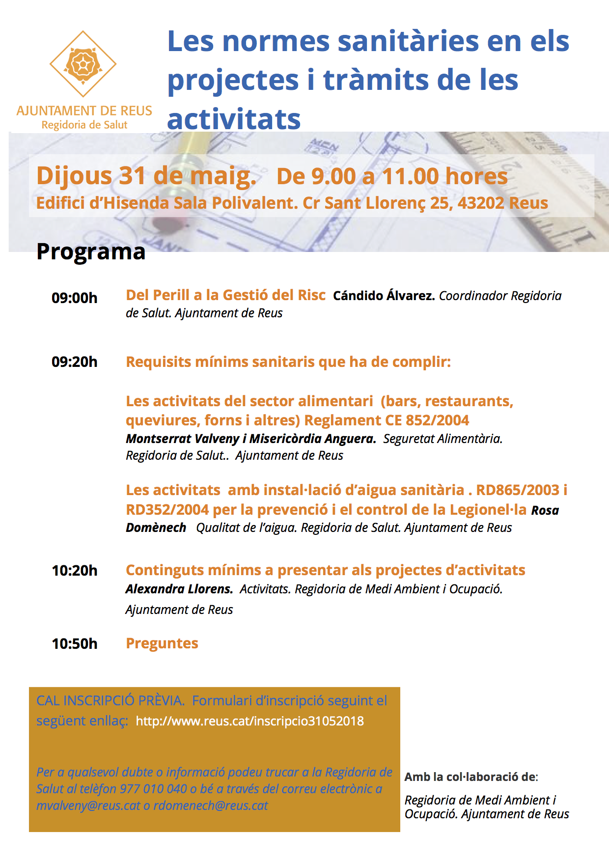 Les normes sanitàries en els projectes i tràmits de les activitats