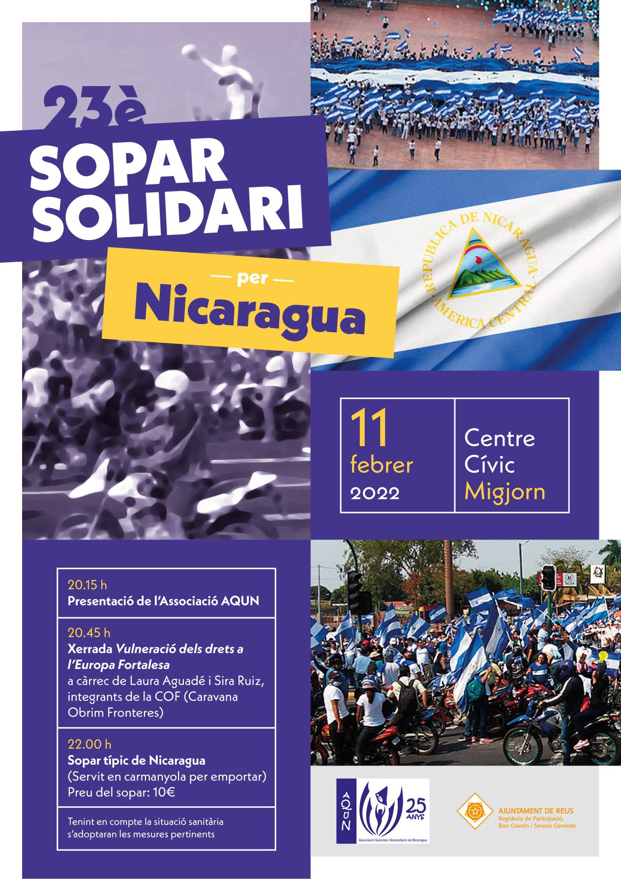 23è Sopar Solidari per Nicaragua 