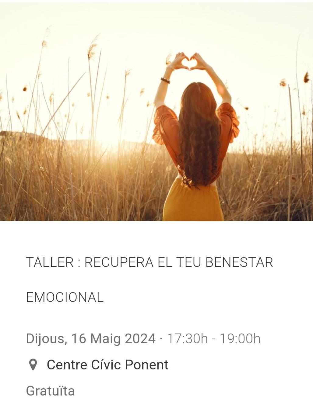 Taller : Recupera tu bienestar emocional