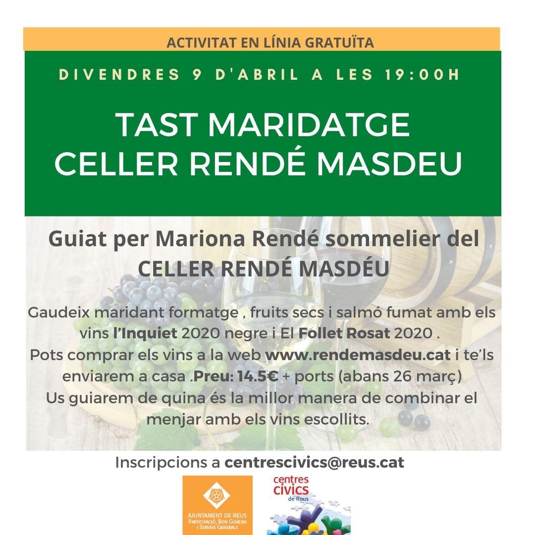 TAST MARIDATGE CELLER RENDÉ MASDÉU