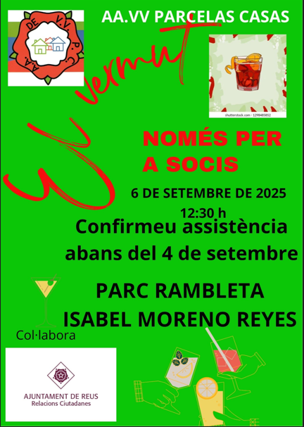 Vermut per a socis AV. Parcelas Casas