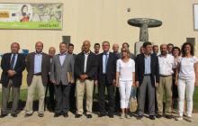 Visita del president del Comitè Internacional dels Jocs Mediterranis al Pavelló Olímpic Municipal