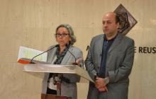 Els regidors Sebastià Domènech i Dolors Sardà en conferència de premsa