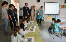 L'alcalde visita l'Escola Pompeu fabra