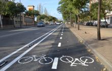 Foto del carril bici de l’avinguda de Falset