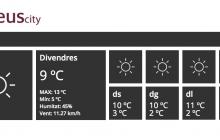 Imatge de la previsió del temps de l'aplicació ReusCity