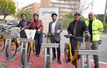 Roda de premsa de presentació del primer any de la Ganxeta