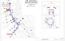 Plànol de les afectacions al trànsit amb motiu de la rua de lluïment