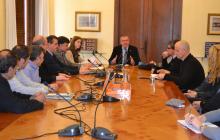 Imatge de la reunió de la Taula de Comerç