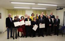 Foto de família de l'acte a la seu de Reus del Col·legi Oficial de Metges de Tarragona