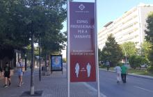 Imatge, aquest vespre, de l'Avinguda Sant Jordi, un dels àmbits segurs per a vianants.