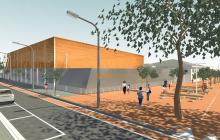 Imatge virtual del poliesportiu lleuger de l'Escola Cèlia Artiga