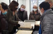 Visita a  l'Arxiu de l'Associació de Dones Ganxetes