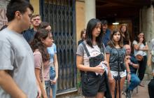 Lectura a càrrec dels alumnes de 2n de Batxillerat de l'escola Sant Josep