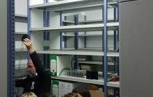Visita a la sala de suports espacials