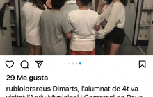 Noticia a l'Instagram de l'escola