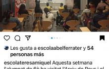 Notícia que l'escola Teresa Miquel i Pàmies va publicar a la Instagram