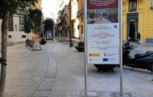 Cartell ZBE al raval de Santa Anna