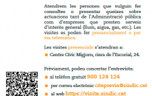 Cartell atenció Síndica Greuges a Reus