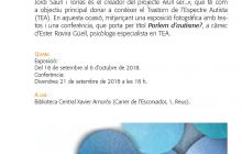 Cartell activitats sobre autisme a la BCR
