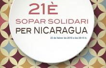 Cartell 21è Sopar Solidari per Nicaragua Reus 2019