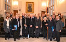 Imatge de la recepció dels Antics Diputats al Parlament a l'Ajuntament de Reus