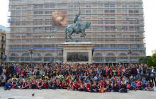 Foto de grup dels participants a la 3ª Trobada Escolar d'Escacs de Reus