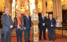 Imatge de la presentació del bust reliquiari restaurat a la prioral de Sant Pere