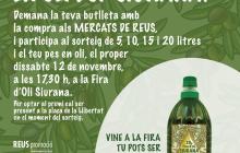 Cartell del sorteig d'oli dels Mercats de Reus