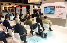 El regidor Marc Arza presentant el Portal Open Data a l'Smart City World Congress 2016