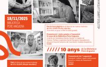 Cartell 10è aniversari de la Biblioteca Pere Anguera
